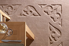 Carved and bordered carpet - Bronte